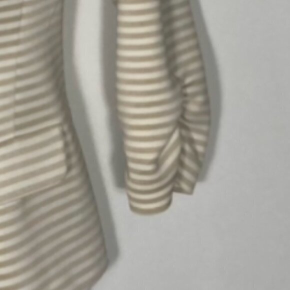 Soho Neutral Khaki & Ivory Stiped One Button Blazer SZ S - Picture 3 of 3